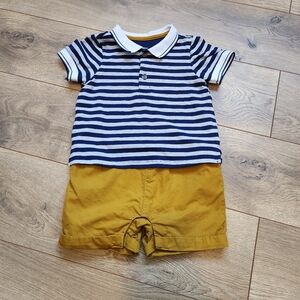 12m Boys Striped Romper